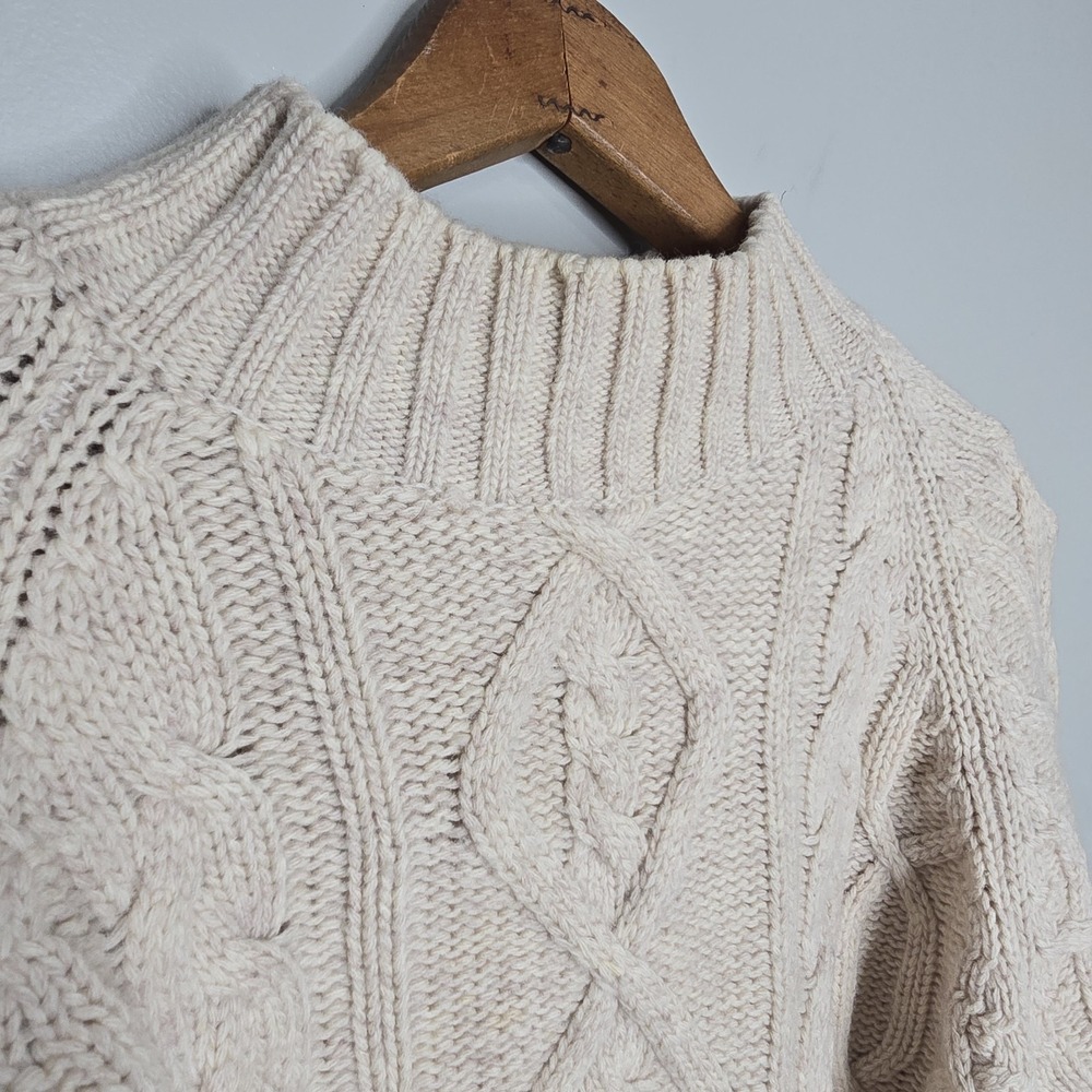 Valerie Stevens Sport 100% Lambswool Classic Grannycore Cozy Chunky Sweater L - Picture 9 of 15